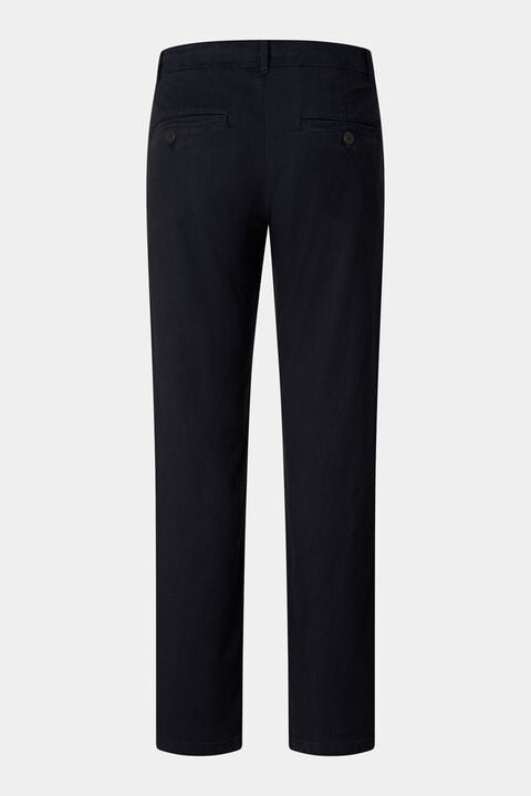 Linen Mix Chinos Riley Casual In Black