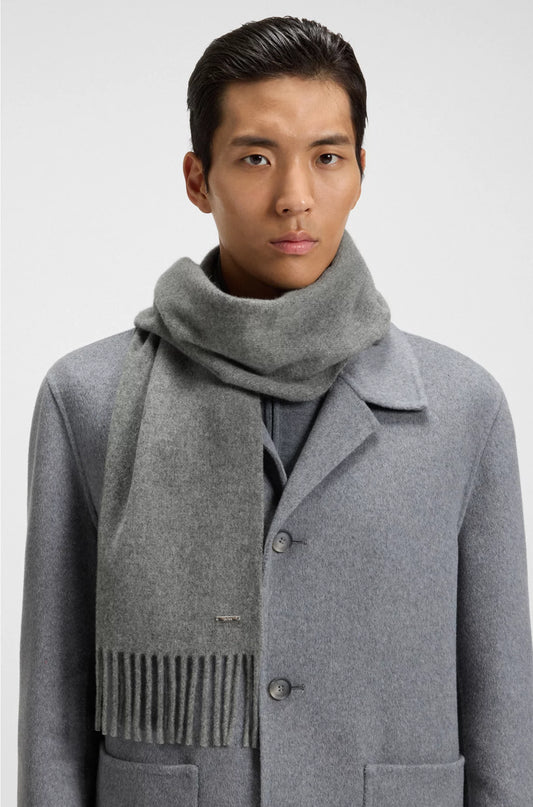 CASHMERE SCARF WITH TWISTED FRINGES