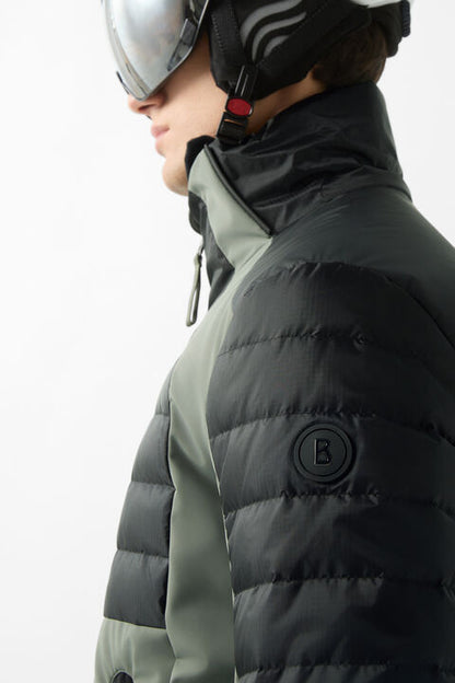 Henik Down Ski Jacket In Eucalyptus/Black