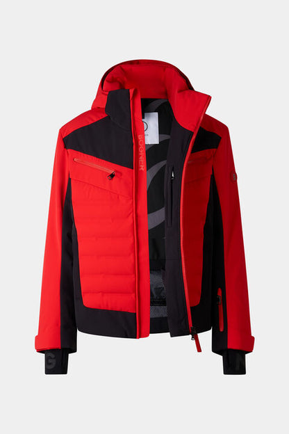 Feliks Down Ski Jacket In Red/Black