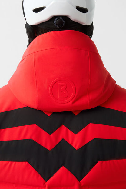 Feliks Down Ski Jacket In Red/Black