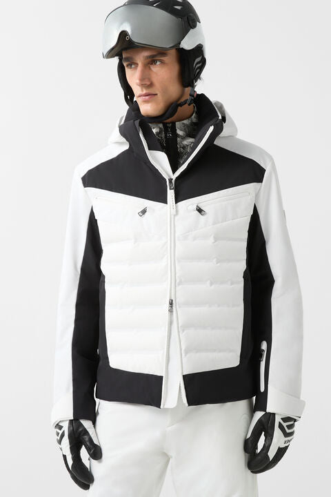 Feliks Down Ski Jacket In White/Black