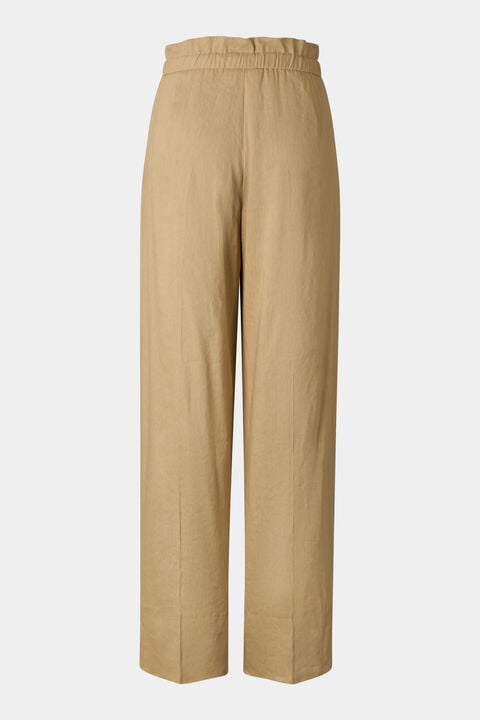 Candy Linen Blend Trousers In Camel