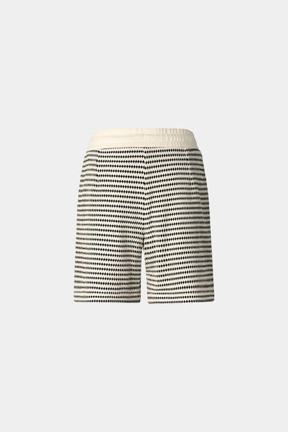 Steena Jacquard Jersey Shorts In Cream/Black