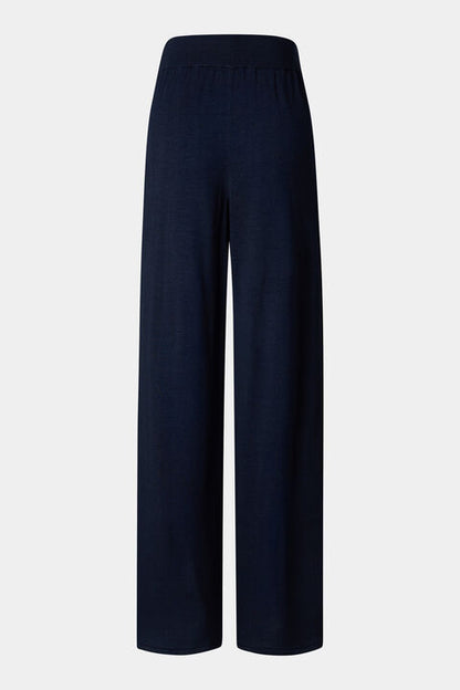 Paula Knitted Trousers In Navy Blue