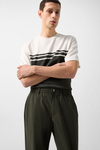 Stretch Trousers Marcus In Olive Green