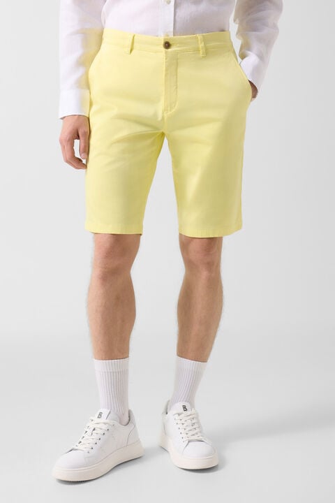 Miami Cotton Shorts In Yellow