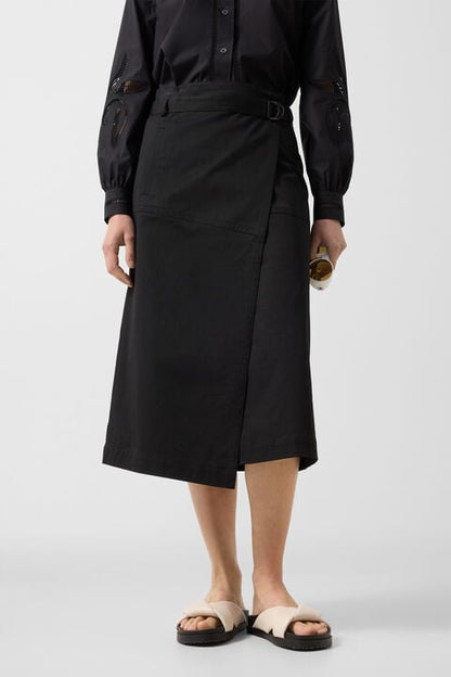 Jocy Wrap Skirt In Black