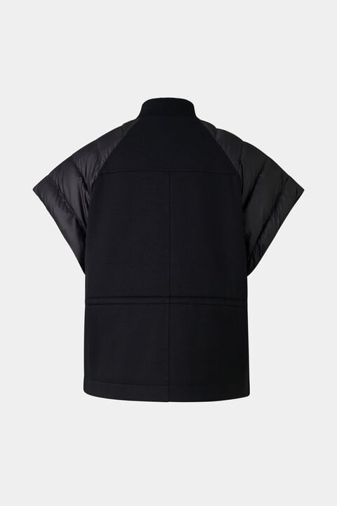 Nahla Hybrid Down Waistcoat In Black