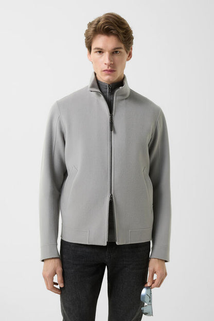 Doubleface Blouson Brice In Light Grey