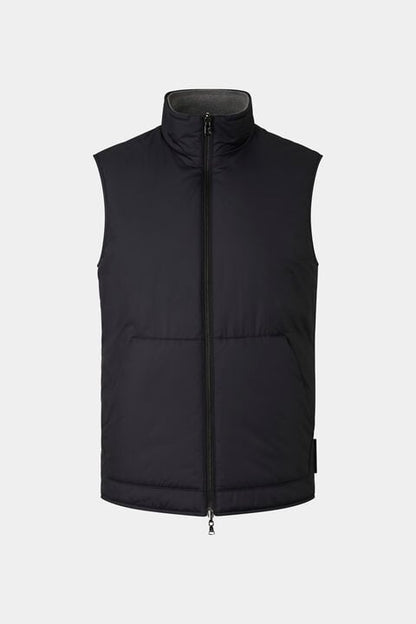 Willis Reversible Waistcoat In Black/Grey