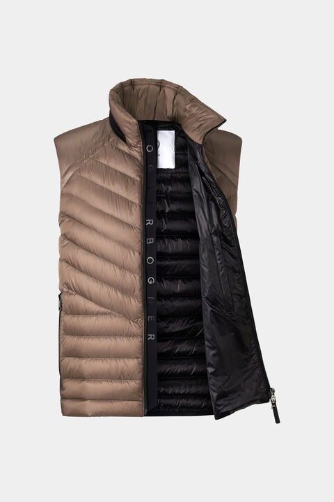 Lasse Lightweight Down Waistcoat In Mud