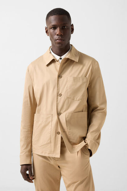 Overshirt Mirco In Camel
