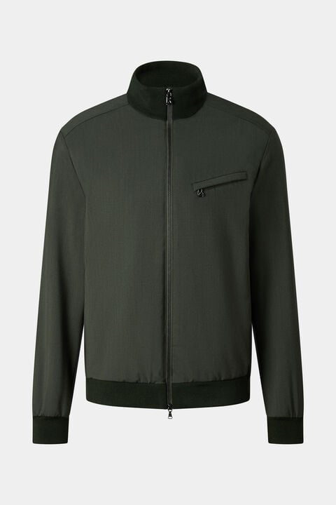 Virgin Wool Jacket Milan In Olive Green