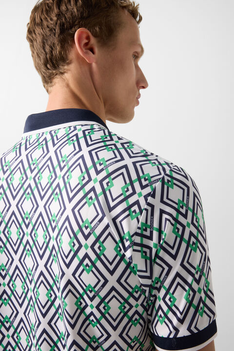 Valentin Functional Short-Sleeved Top In Navy Blue/Green/White