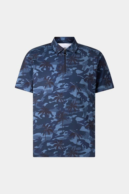 Taron Functional Short-Sleeved Top In Navy Blue