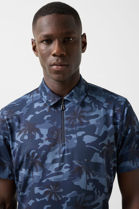 Taron Functional Short-Sleeved Top In Navy Blue