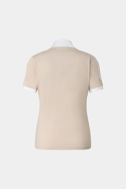 Katrina Functional Short-Sleeved Top In Sand/White