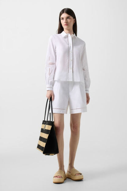 Summer Shirt Blouse In White