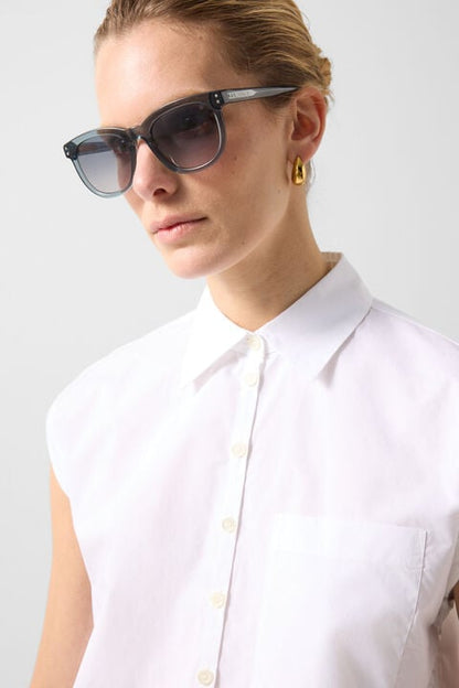 Hunter Cotton Blouse In White