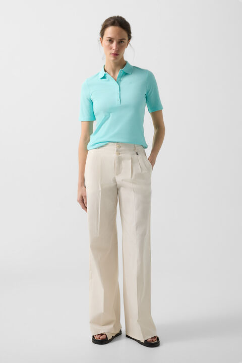 Malika Polo Shirt In Cyan-Blue