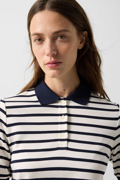 Polo Shirt Rea In Navy Blue/White