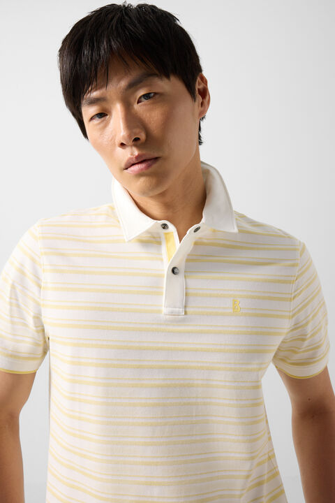 Timo polo shirt in Yellow/Off-White