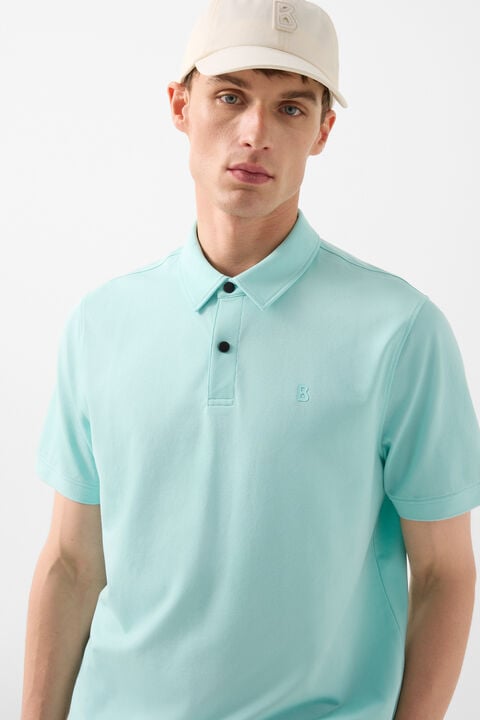 Timo Polo Shirt In Cyan-Blue