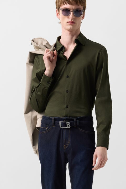 Jersey Shirt Franz In Olive Green