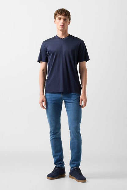 T-Shirt Tiam In Navy Blue