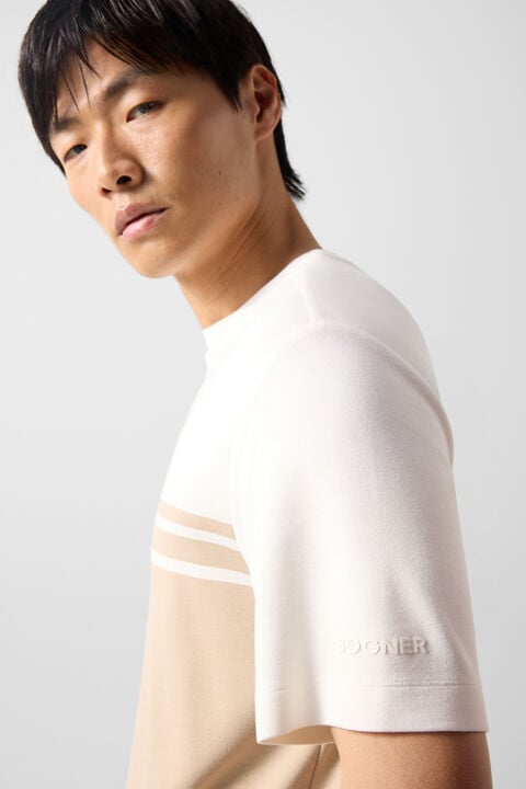 T-shirt Pete in Beige/cream