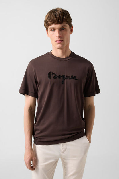T-Shirt Lukas In Dark Brown