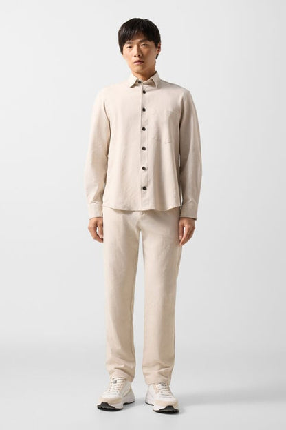 Linen Blend Shirt Heiko In Sand