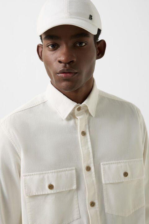 Corduroy Shirt Heiko In Off-White