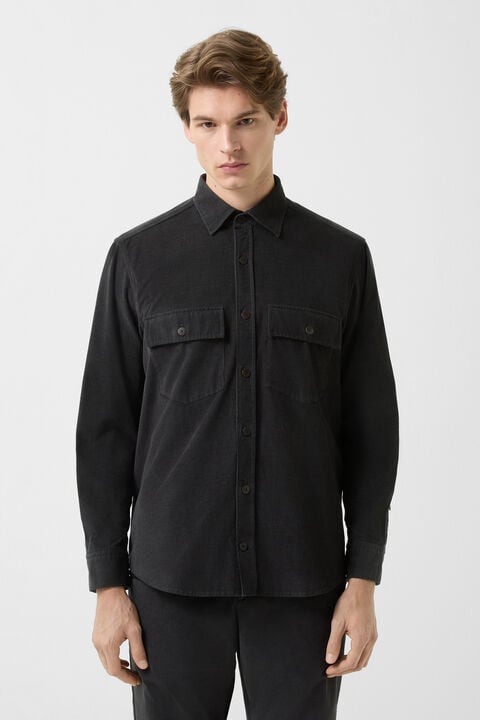 Corduroy Shirt Heiko In Anthracite