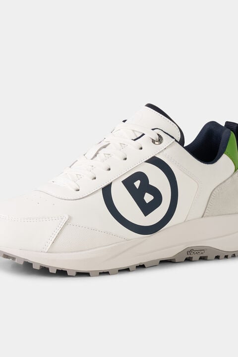 Golf Sneaker In White/Navy Blue