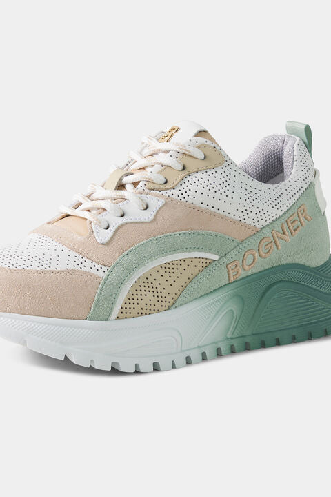 Malaga Trainers In White/Mint/Ros¨¦