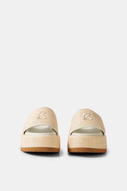 Sorrento Platform Sandals In Beige