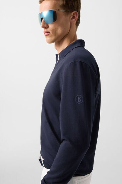 Cajus Polo Sweatshirt In Navy Blue