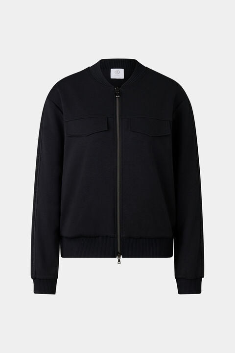 Nika Jersey Jacket In Black
