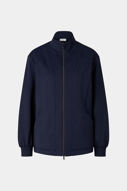 Calice Jersey Jacket In Navy Blue