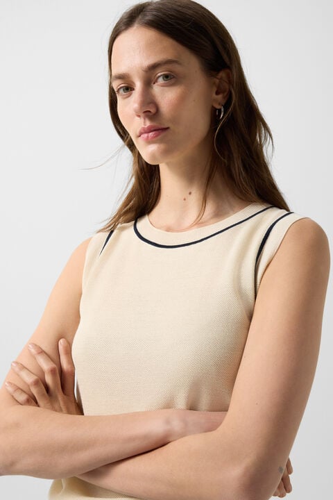 Knitted Top Phia In Cream