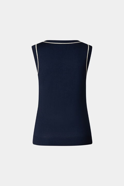 Knitted Top Phia In Navy Blue