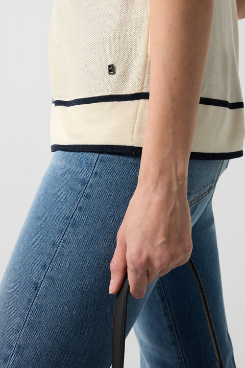 Peaches Silk Knit Jacket In Cream
