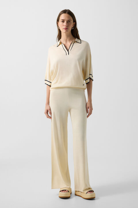 Knitted Shirt Paris In Cream
