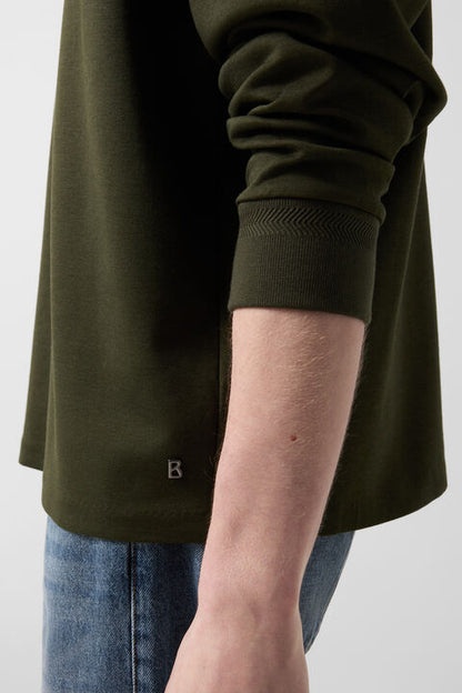 Lionel polo sweatshirt in Olive green