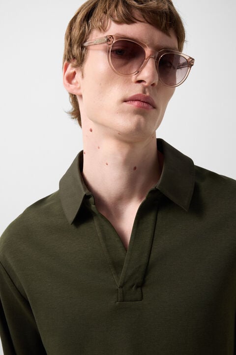 Lionel polo sweatshirt in Olive green