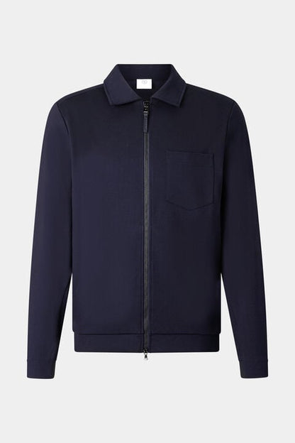 Ringo Jersey Jacket In Navy Blue