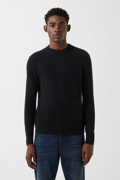 Brendon Cashmere Jumper In Navy Blue