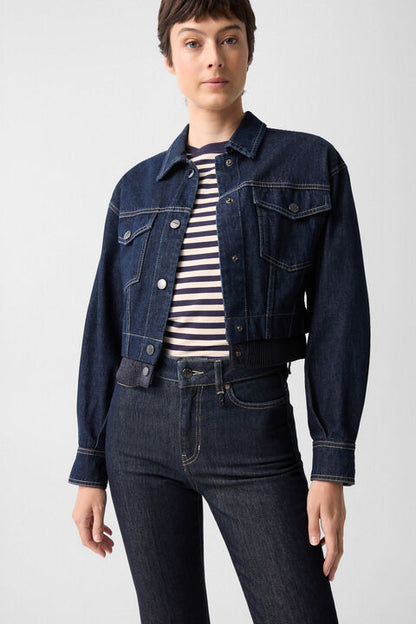 Flared Fit Jeans Devin In Dark Denim Blue